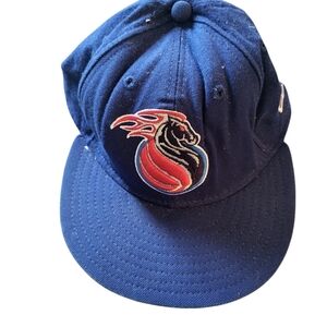 NBA 59 Fifty Detroit Pistons Fitted Ball Cap Blue sz 7 7/8